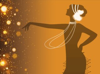 Sujet Sylvestergala (Frau im Stil der 20er Jahre) | © SKV/shutterstock-Mariquita Lalnspiratriz